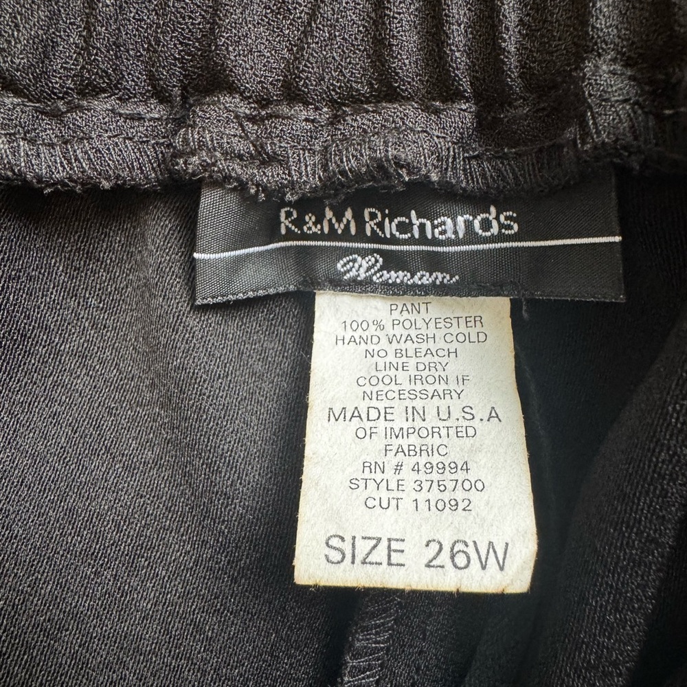 R&M Richards Classic Black Pants